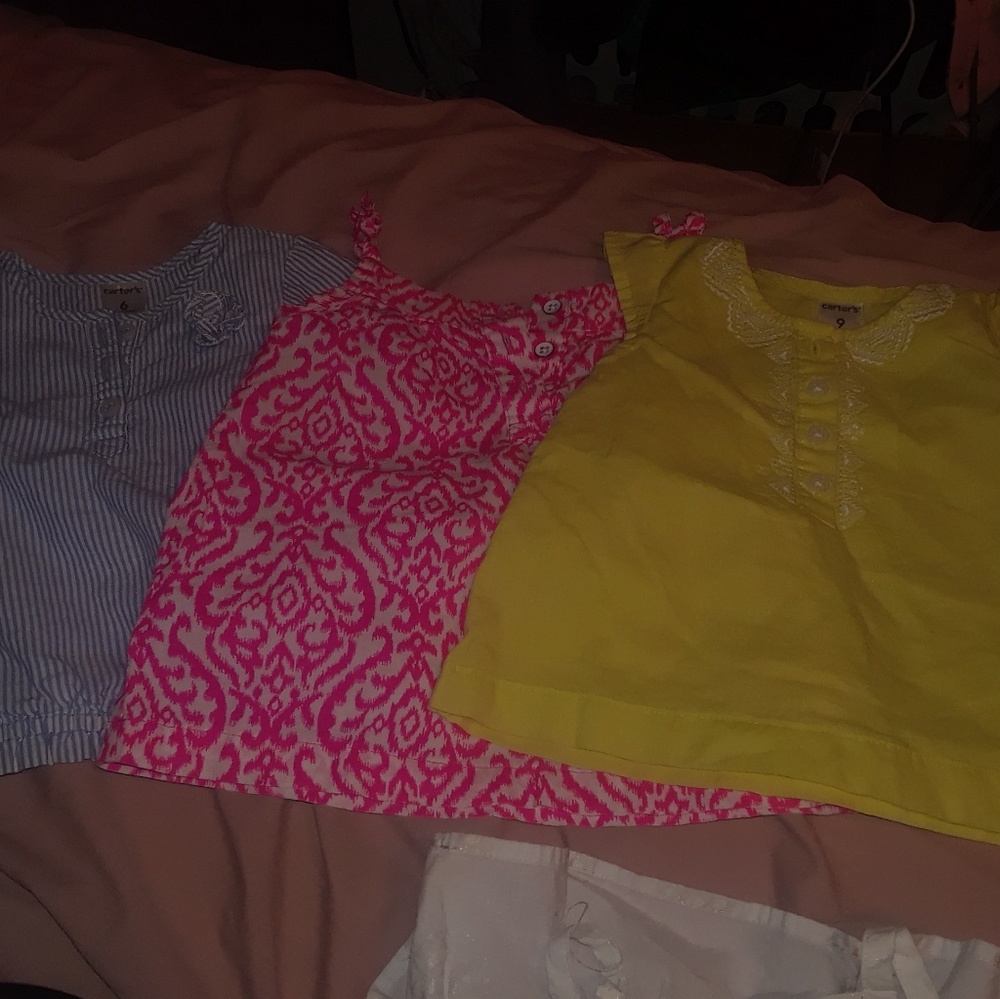 3 carter blouses 1 carter dress